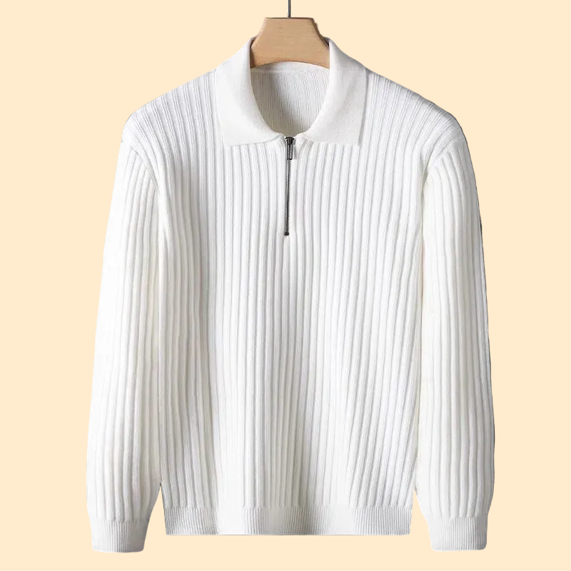 Classic Ribbed Zip Sweater