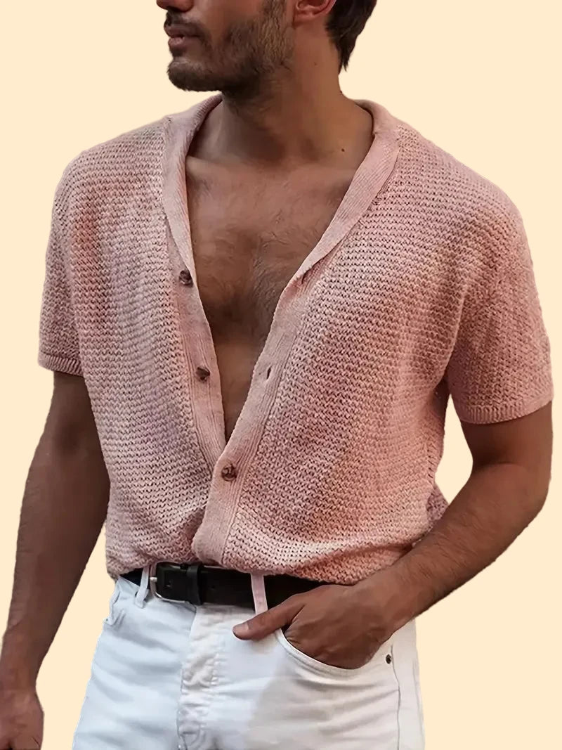 Casual Knitted Buttoned Shirt