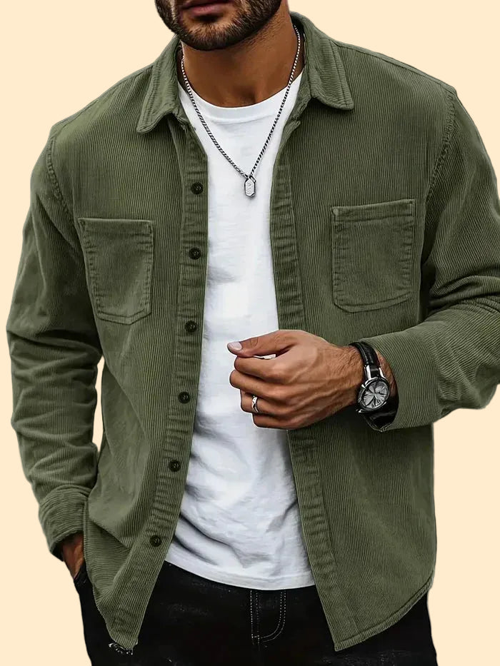 Heren Corduroy Overshirt - Casual fit
