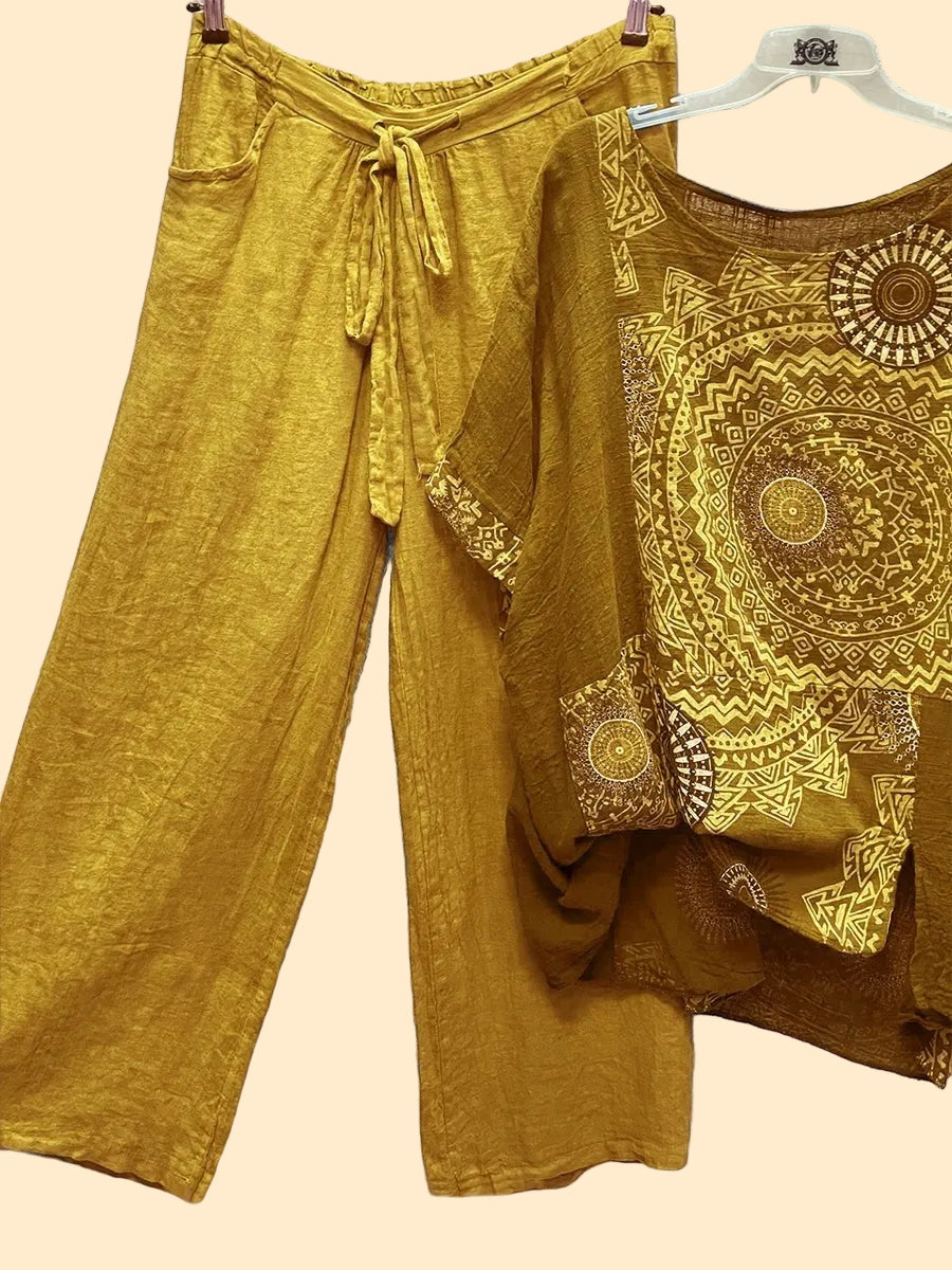 Boho Lounge Set with Mandala Print