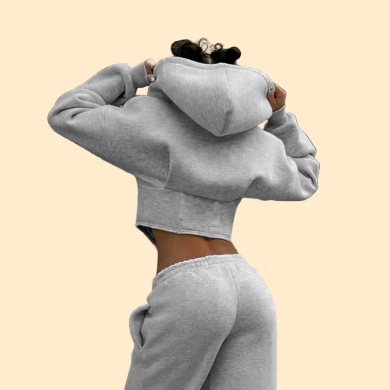 Trendy Cropped Corset Hoodie