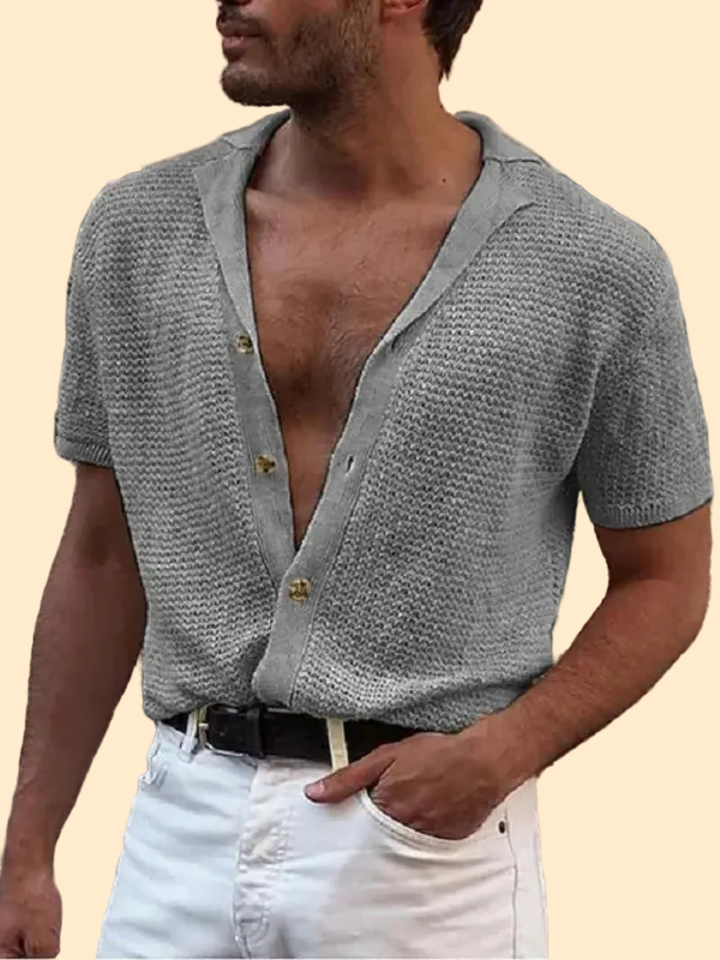 Casual Knitted Buttoned Shirt