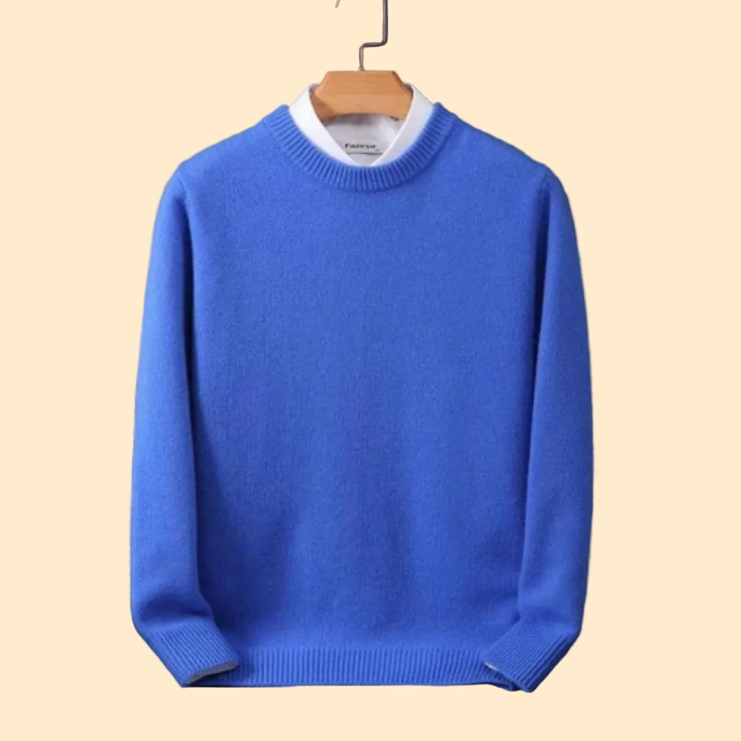 Heren knit sweater met tijdloze ronde hals
