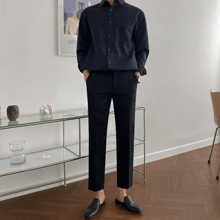 Tailored Slim-Fit Casual Pants