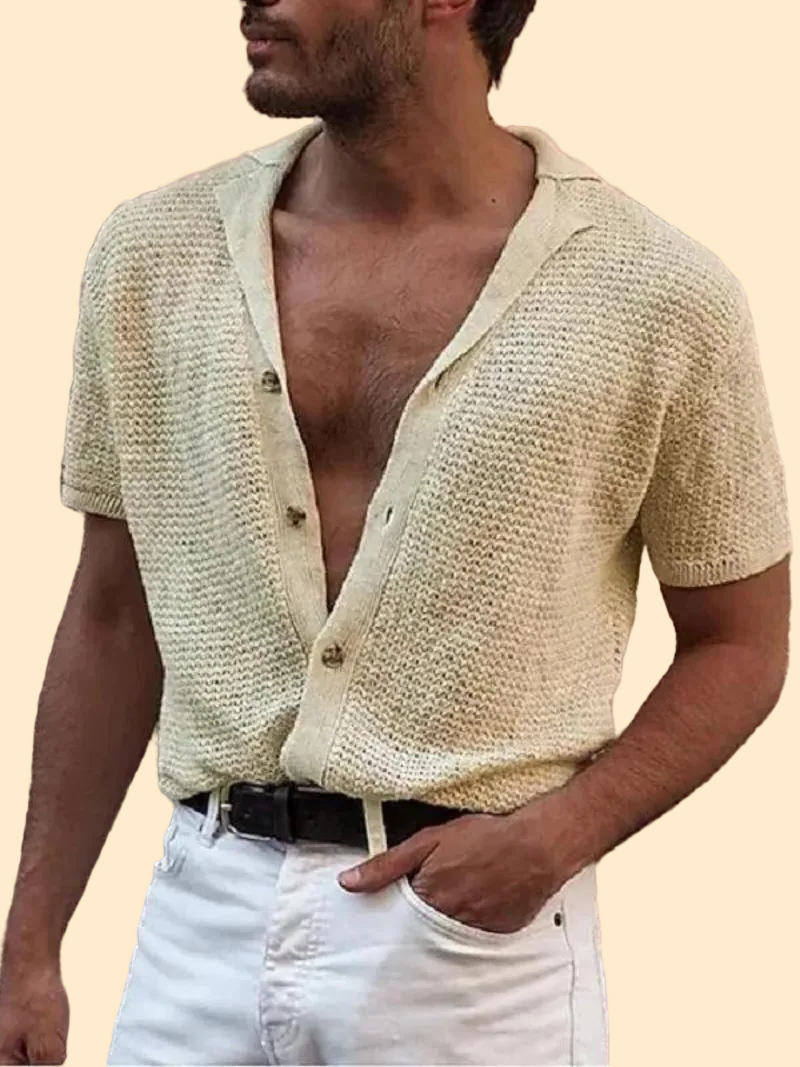 Casual Knitted Buttoned Shirt