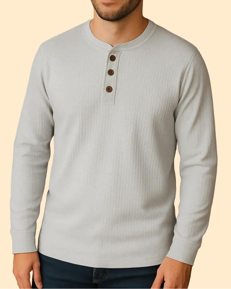 Heren Henley Shirt - Tijdloze stijl met modern comfort