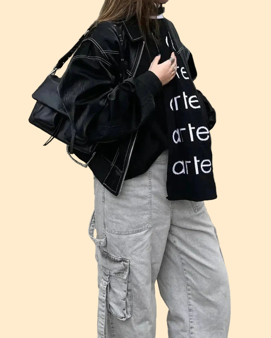 Trendy Oversized Leren Jas