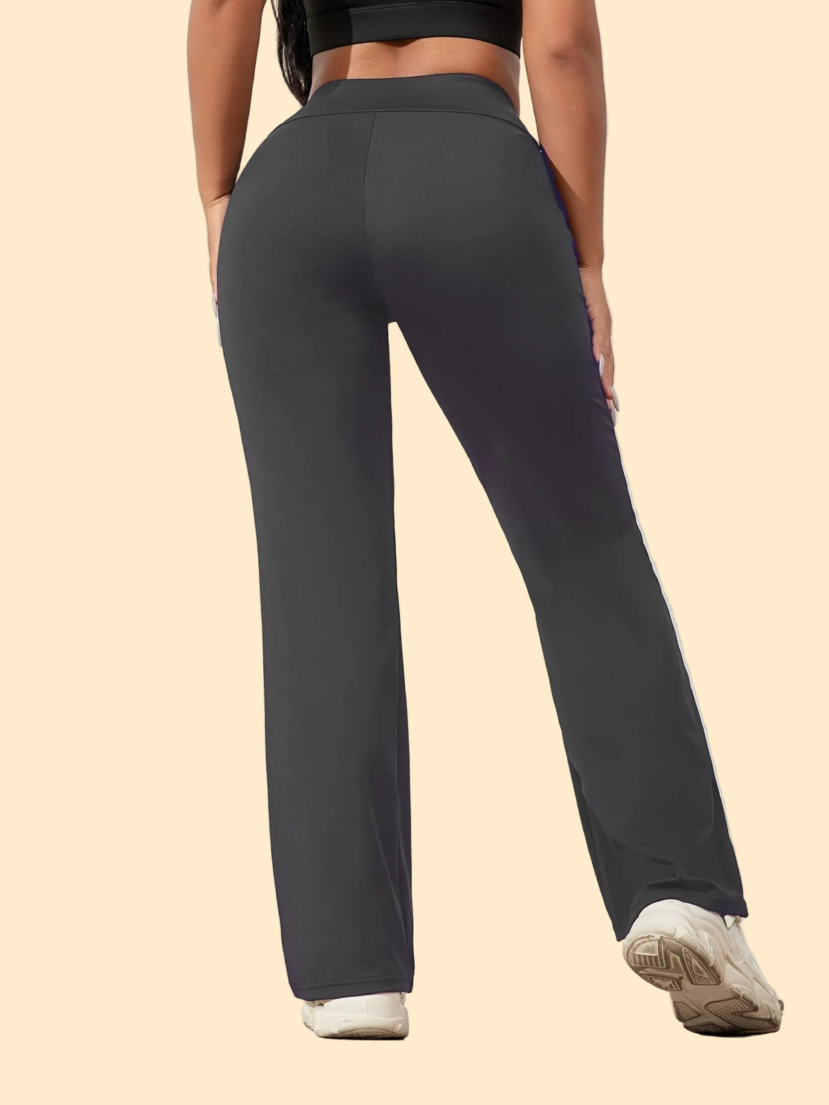 Comfy Stretch High-Waisted Flared Pants