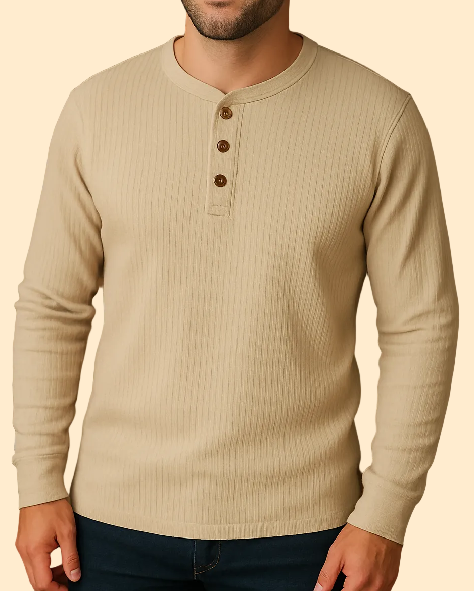 Heren Henley Shirt - Tijdloze stijl met modern comfort