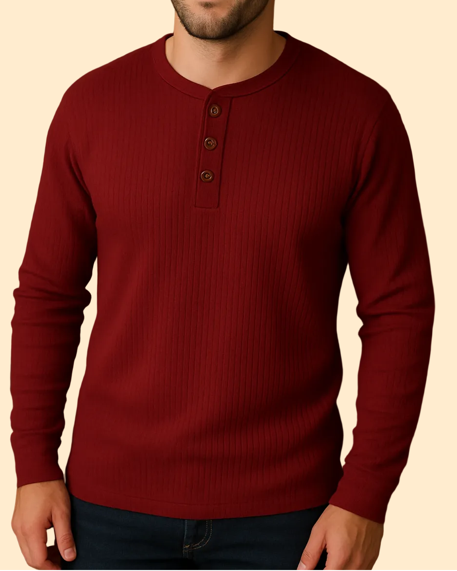 Heren Henley Shirt - Tijdloze stijl met modern comfort