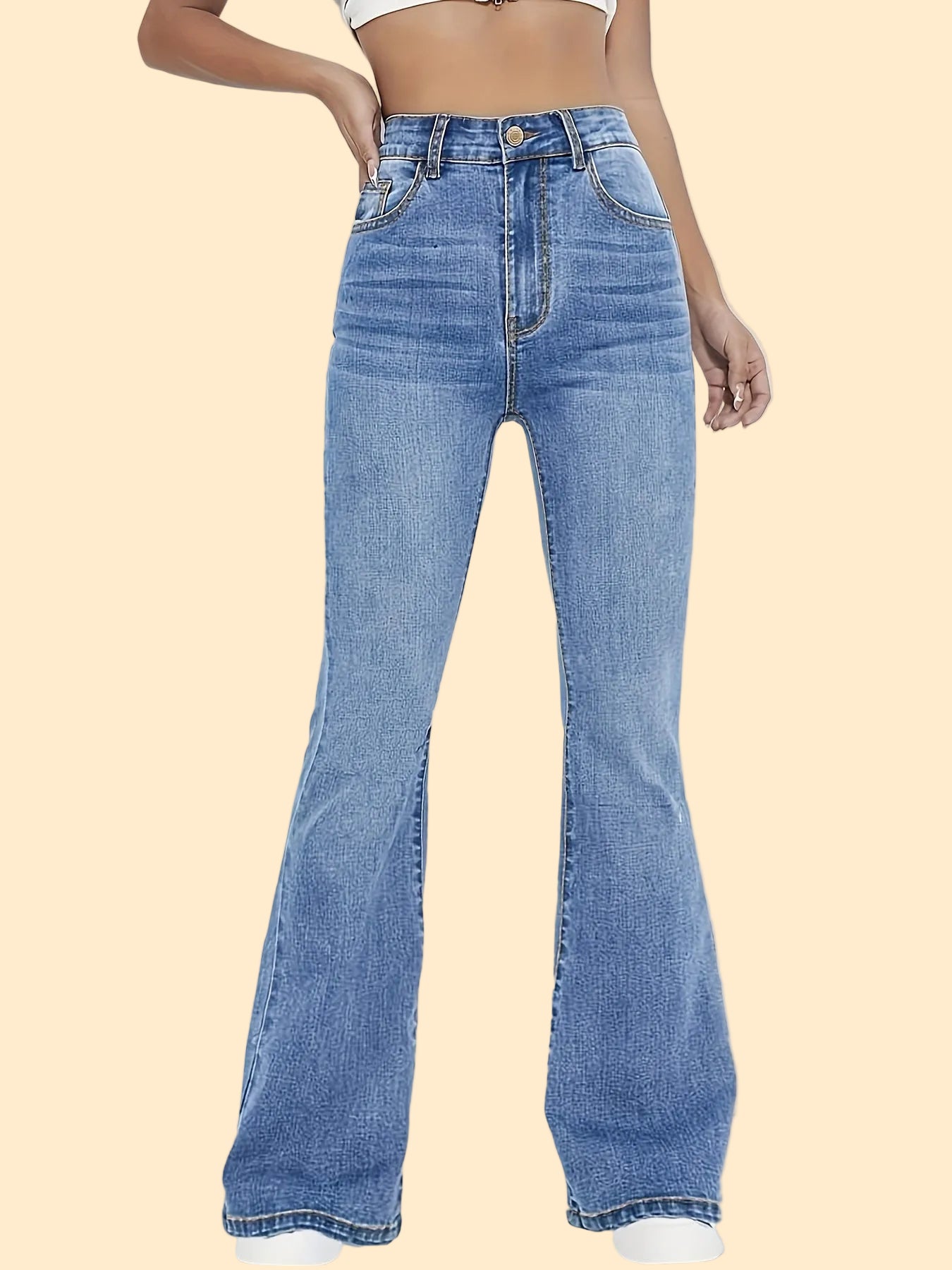 Flared Jeans met Hoge Taille