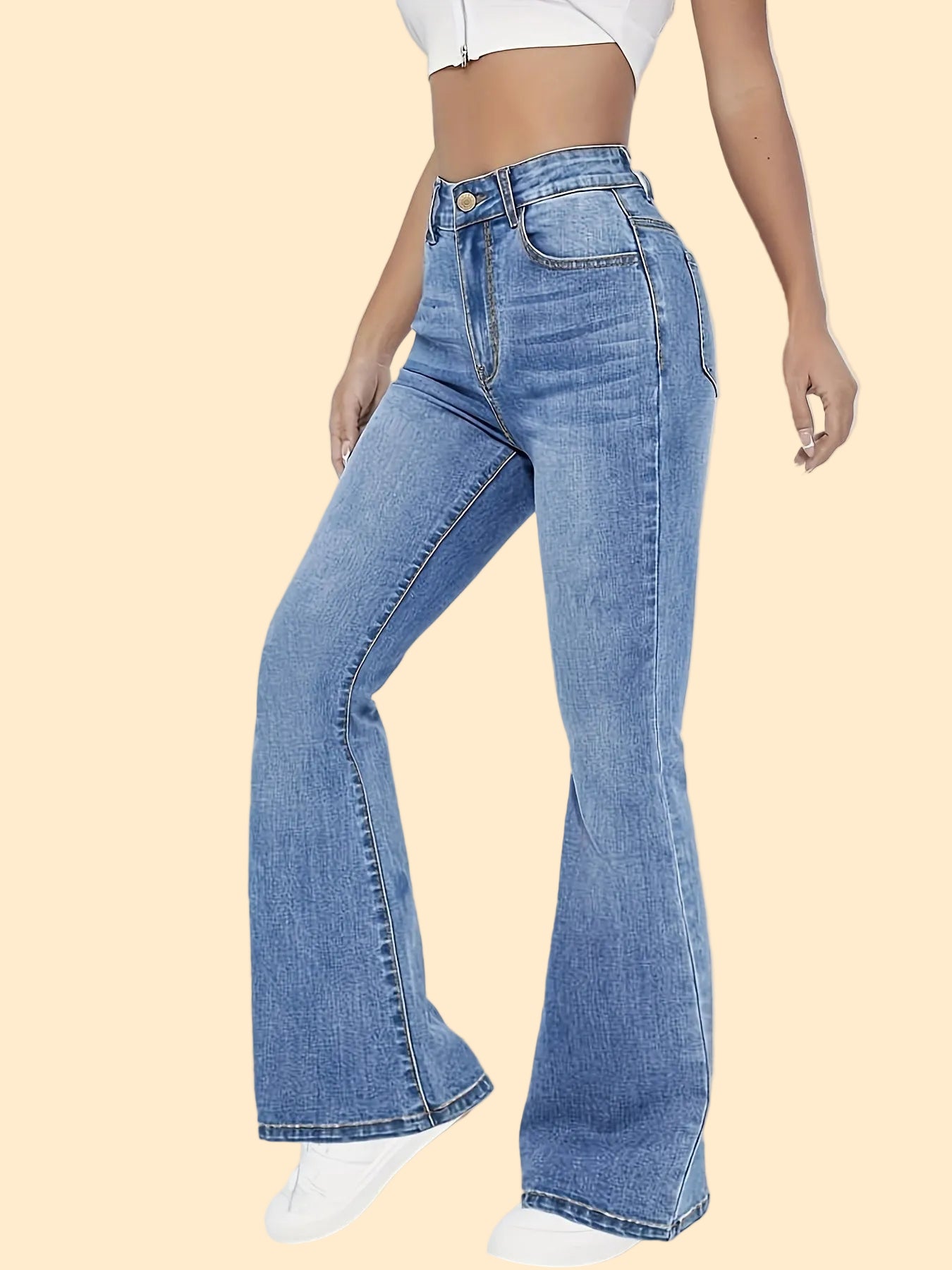 Flared Jeans met Hoge Taille