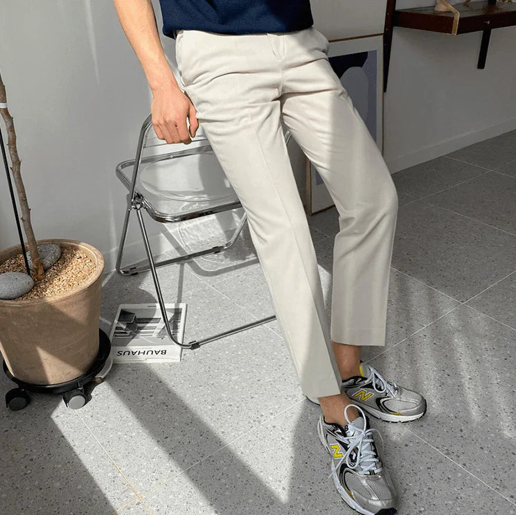 Tailored Slim-Fit Casual Pants