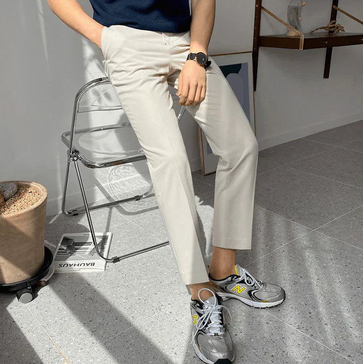 Tailored Slim-Fit Casual Pants