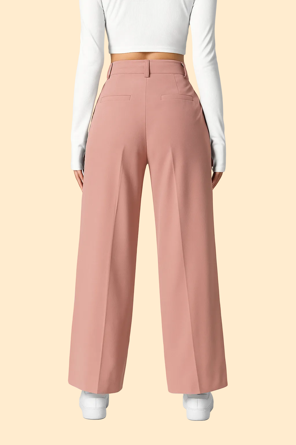 Pleated Wide-Leg Trousers