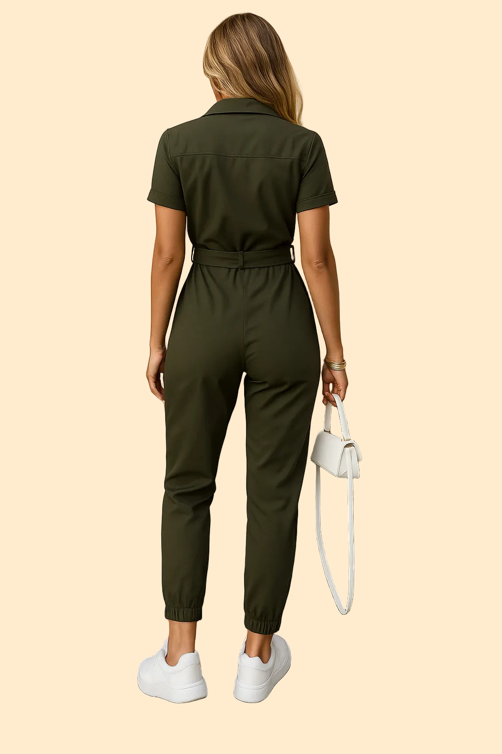 Utility Jumpsuit met Tailleceintuur