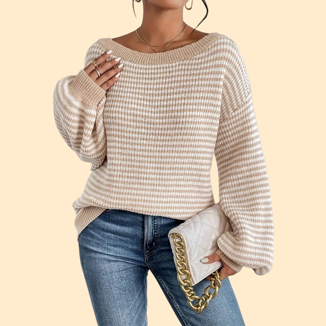 Oversized Dames Trui met Strepen