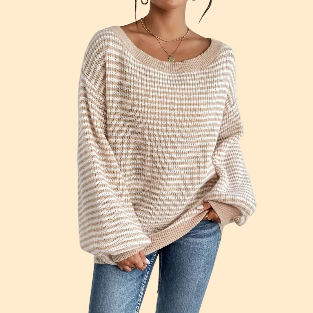 Oversized Dames Trui met Strepen