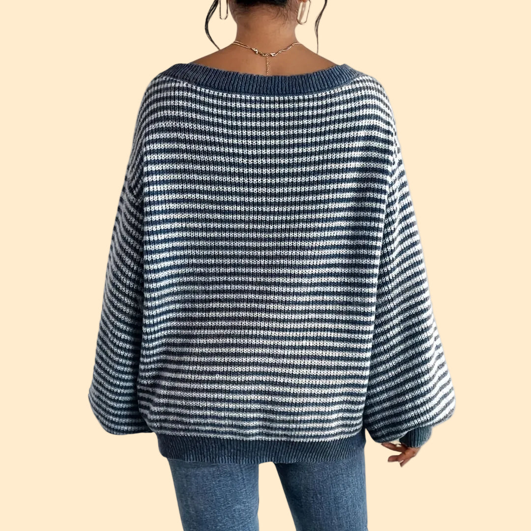 Oversized Dames Trui met Strepen