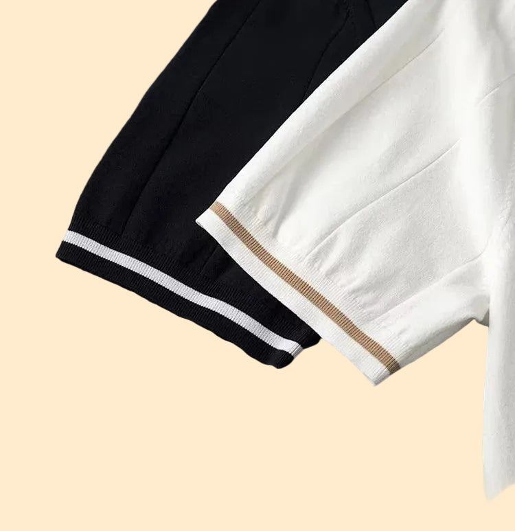 Classic Textured Striped Polo