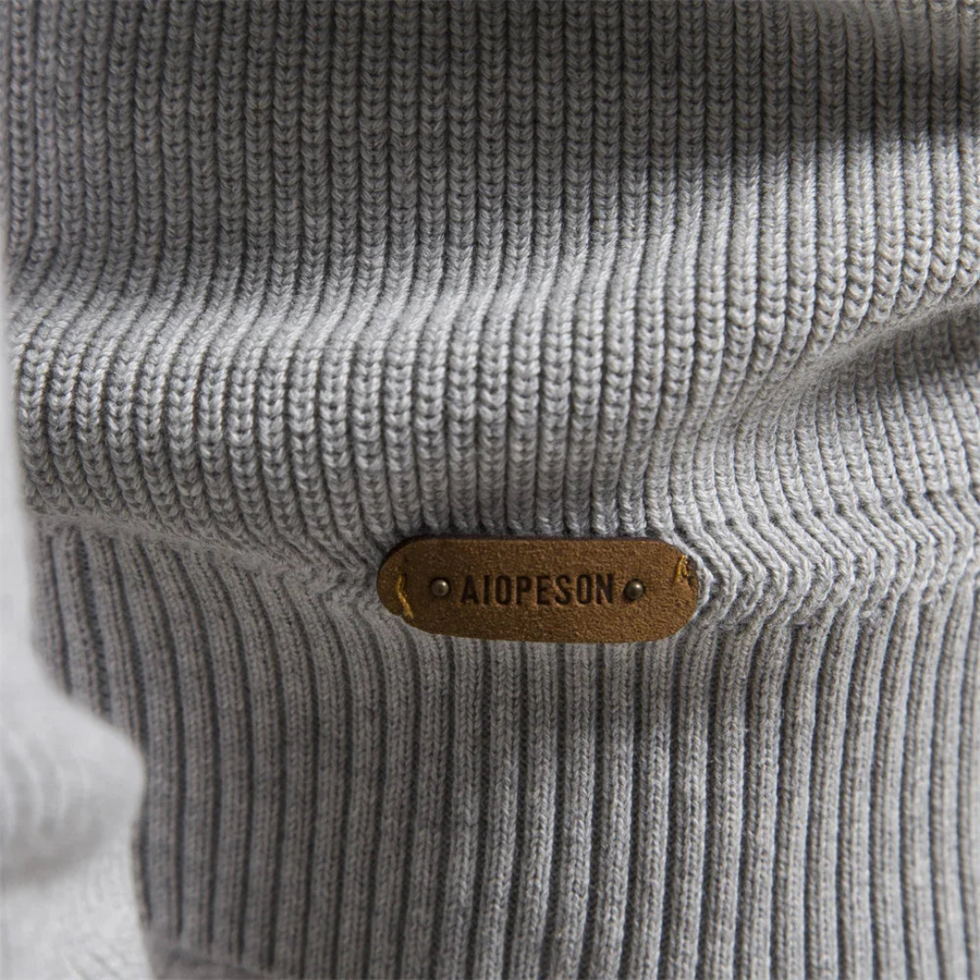 Aiopeson Sweater met Half-Zip