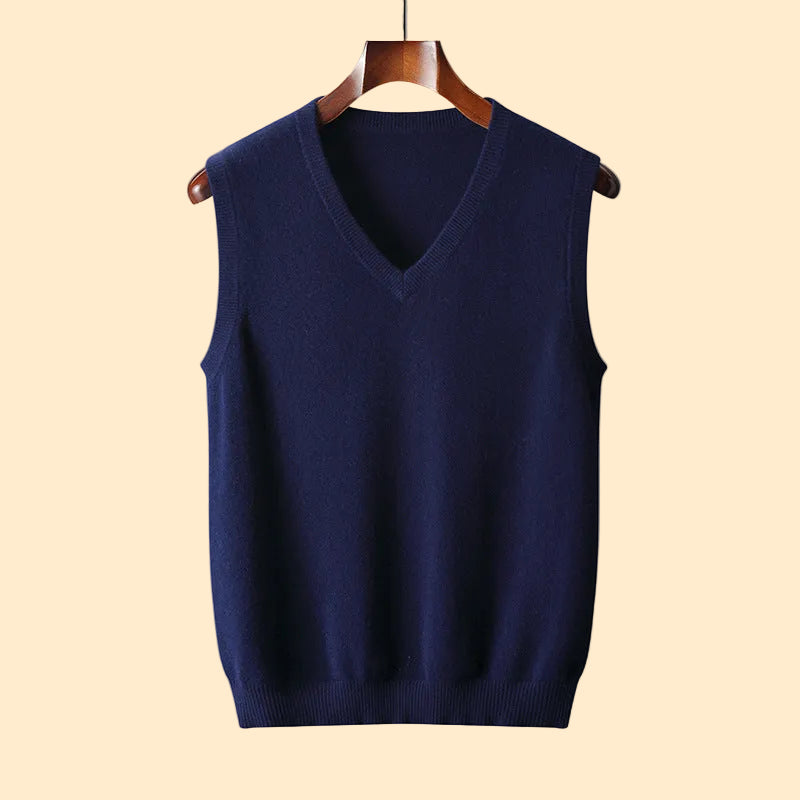 Heren Spencer Wol met V-hals