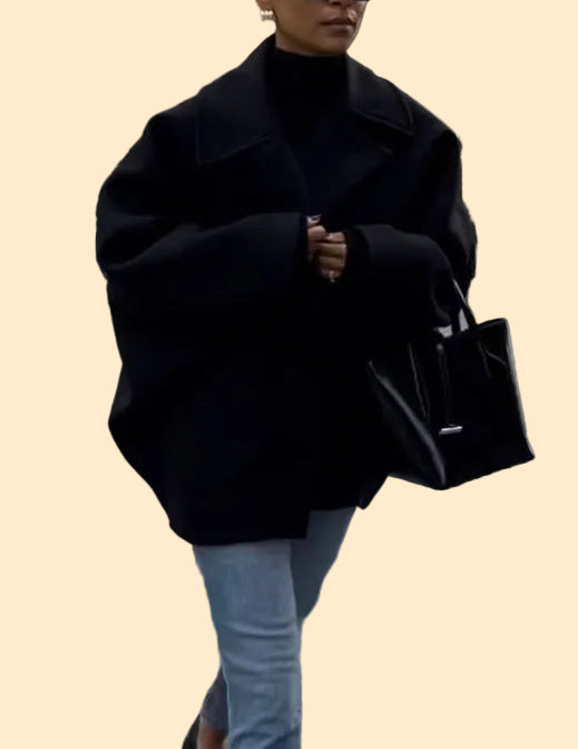 Chique elegante dames jas met korte getailleerde pasvorm