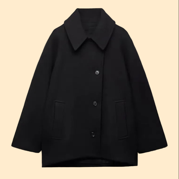 Chique elegante dames jas met korte getailleerde pasvorm