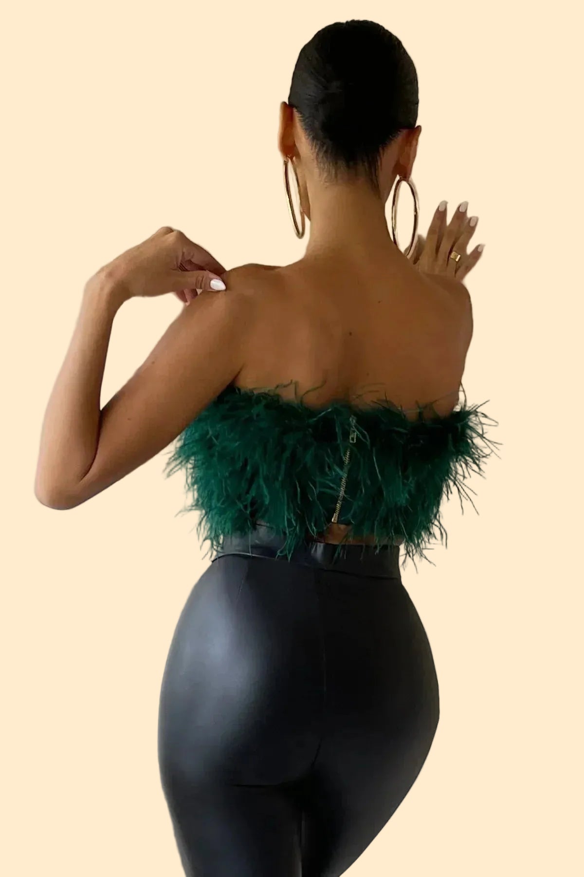 Feather Crop Top