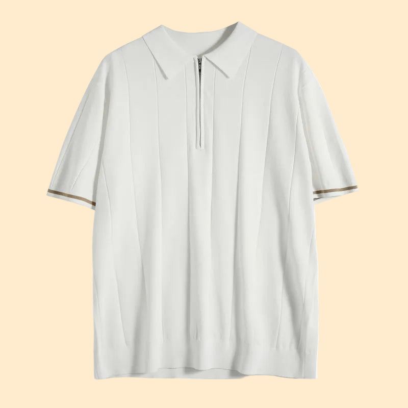 Classic Textured Striped Polo