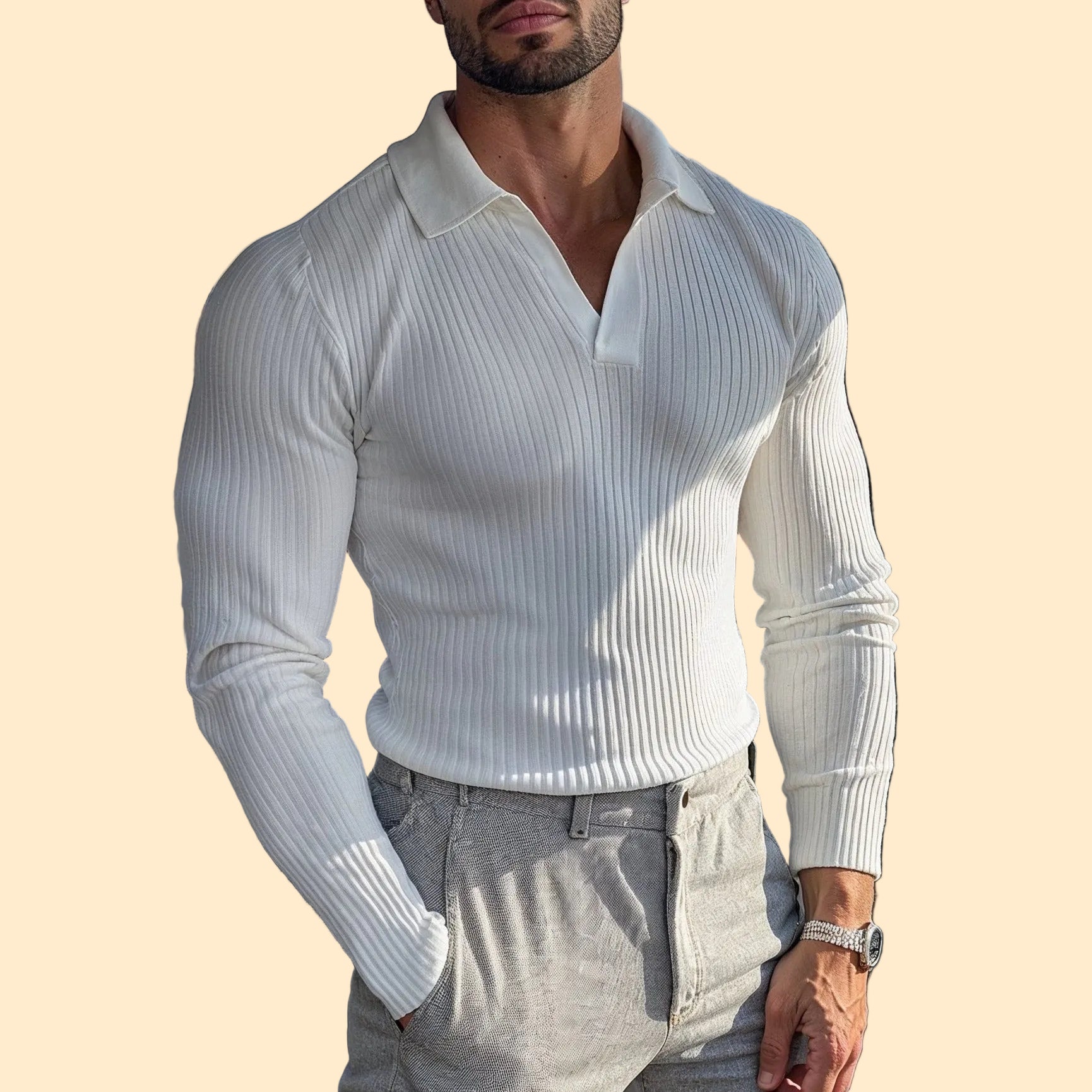 Muscle Fit Knit Sweater