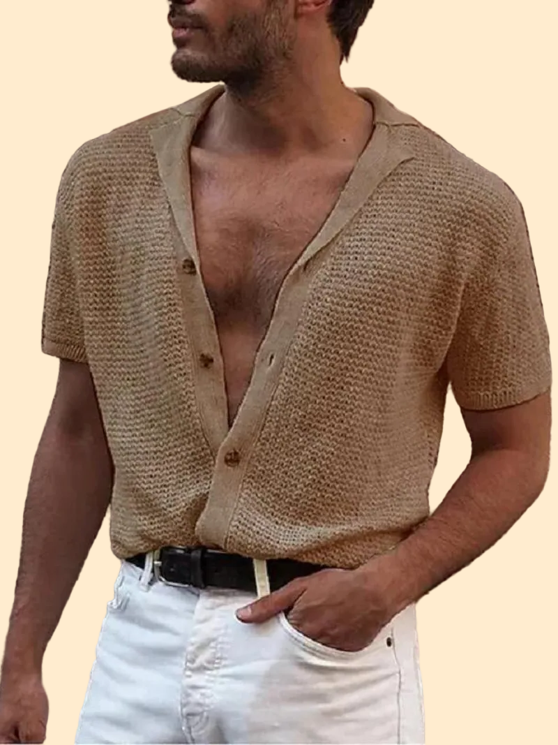 Casual Knitted Buttoned Shirt