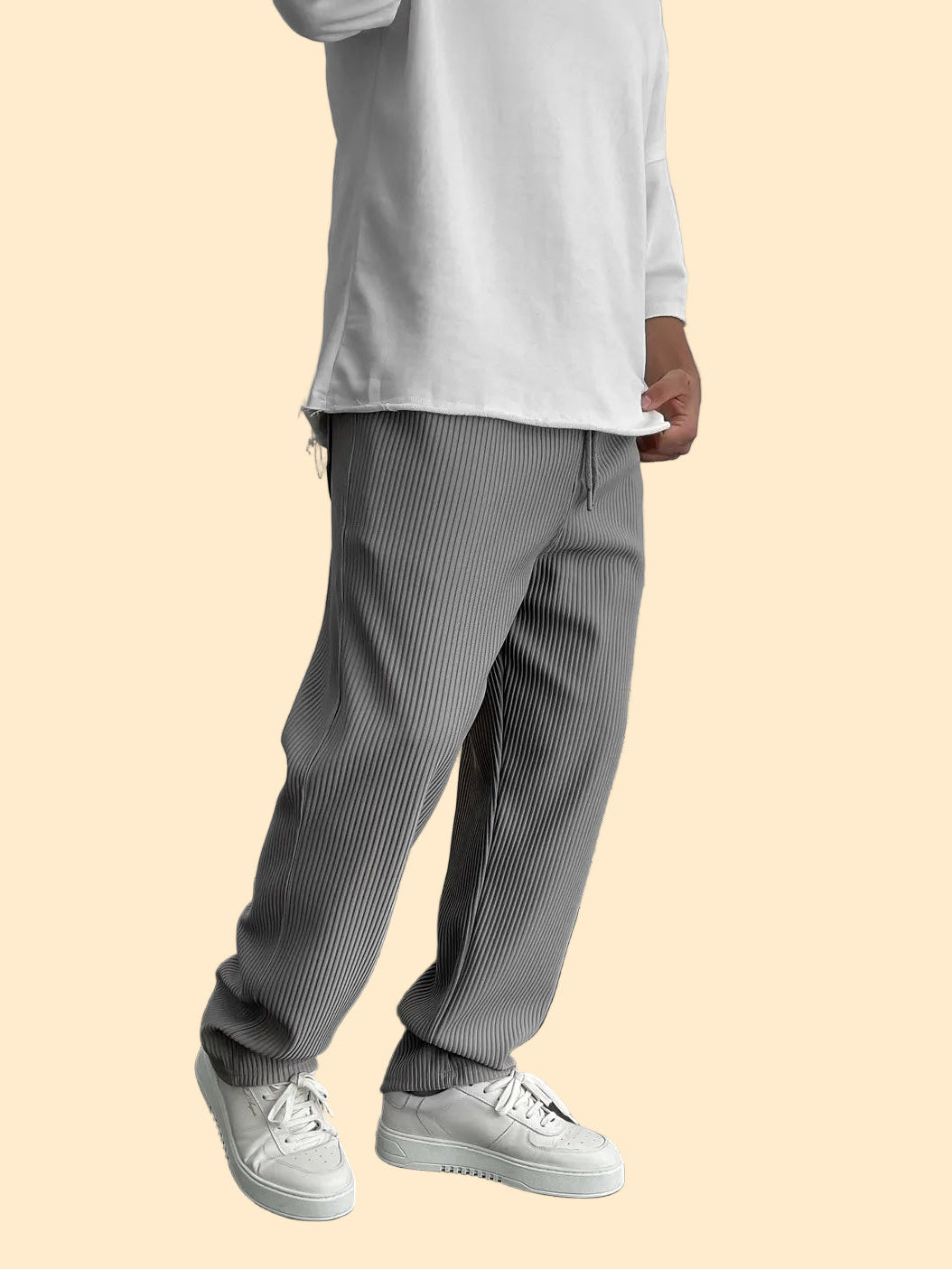Heren Corduroy Broek - Relaxed fit met ribstructuur