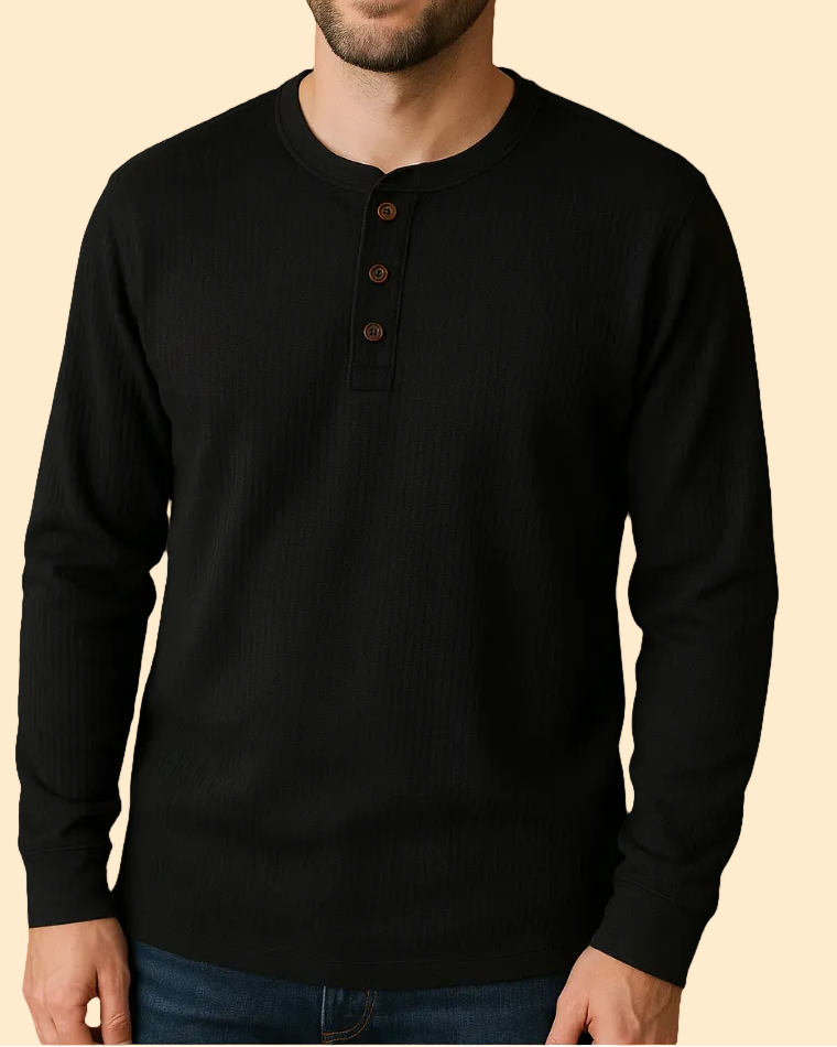 Heren Henley Shirt - Tijdloze stijl met modern comfort