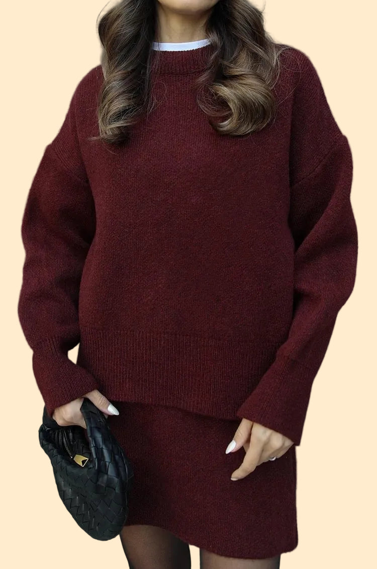 Cozy Knit 2-delige Trui en Rok set