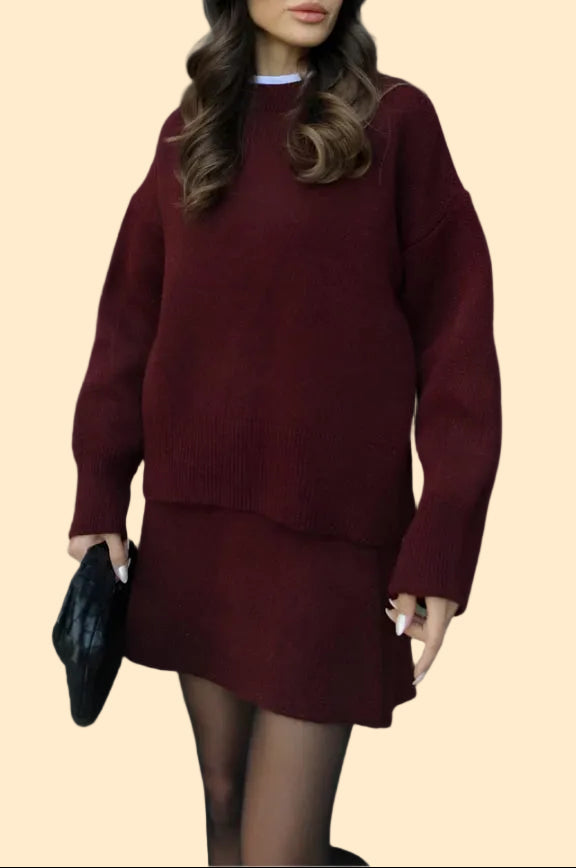 Cozy Knit 2-delige Trui en Rok set