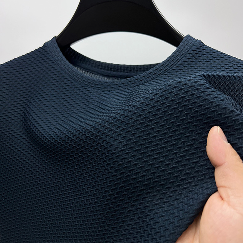 Sculpted Weave Crew Neck Tee