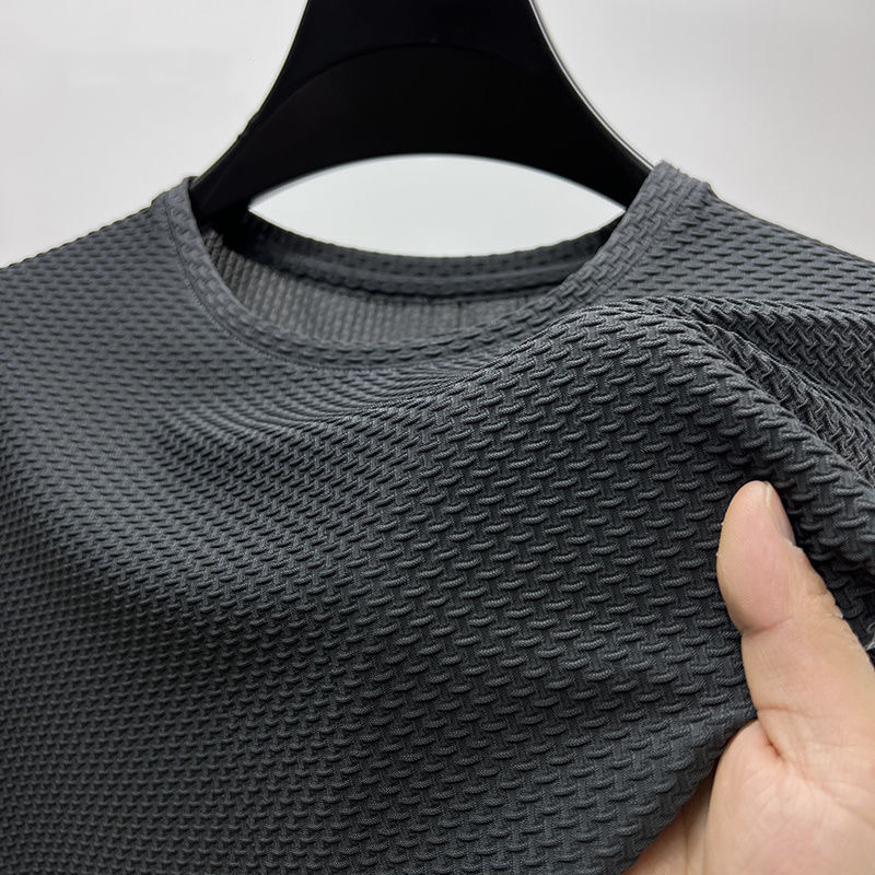 Sculpted Weave Crew Neck Tee
