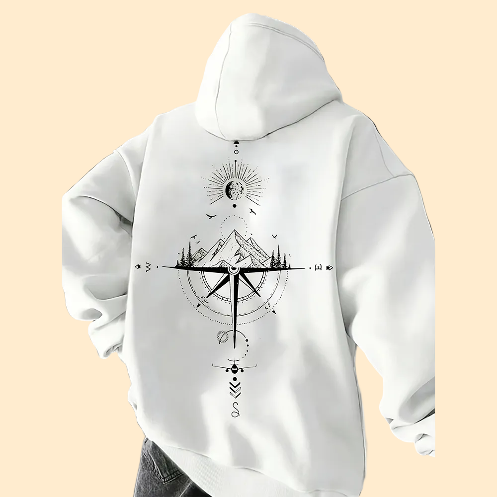 Heren Kompas Hoodie met Comfort en stijl