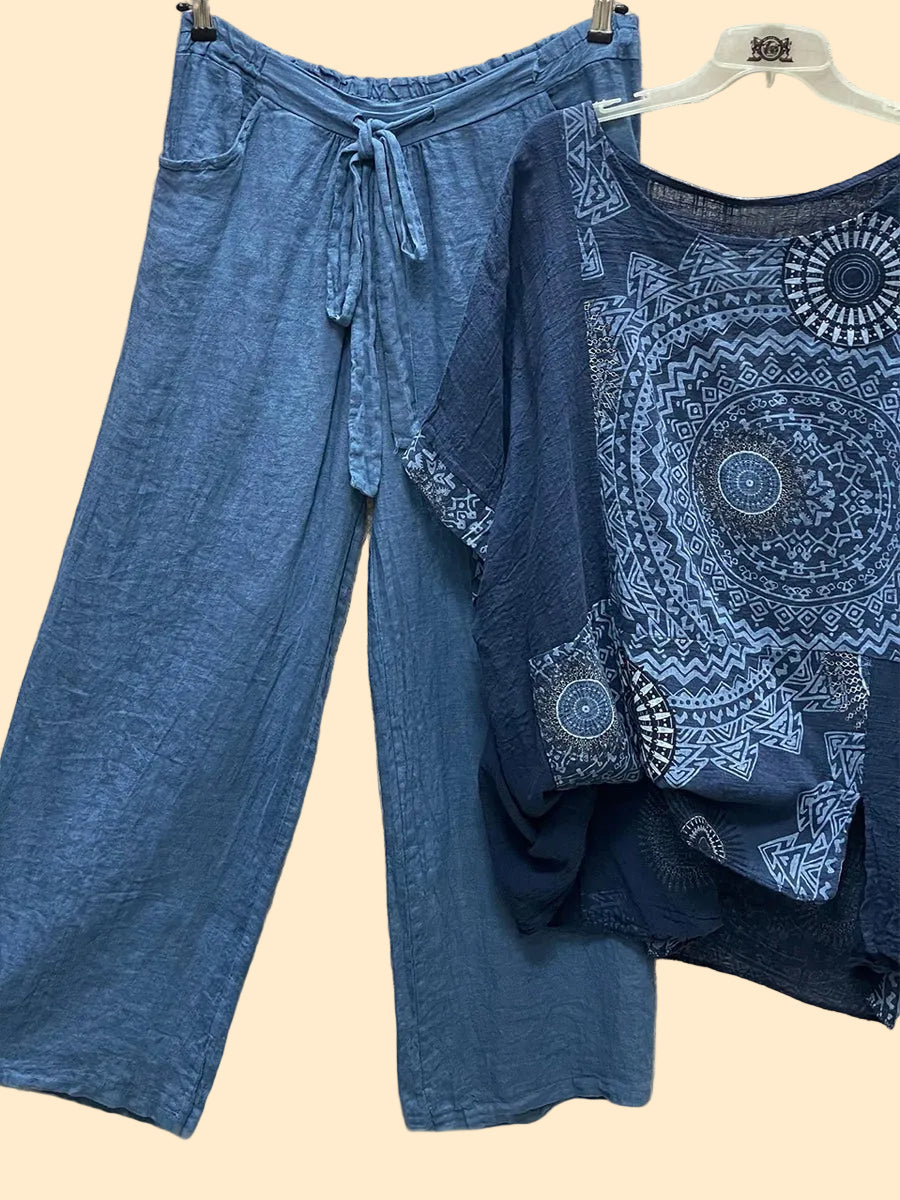 Boho Lounge Set with Mandala Print