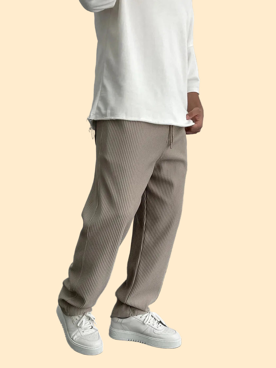 Heren Corduroy Broek - Relaxed fit met ribstructuur