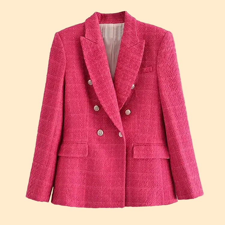 Chique gestructureerde dames blazer