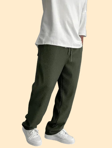 Heren Corduroy Broek - Relaxed fit met ribstructuur
