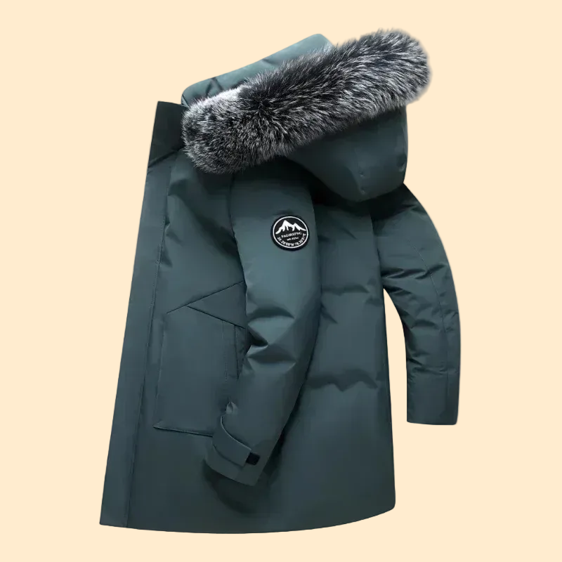 Lange Unisex Parka met Bontkraag