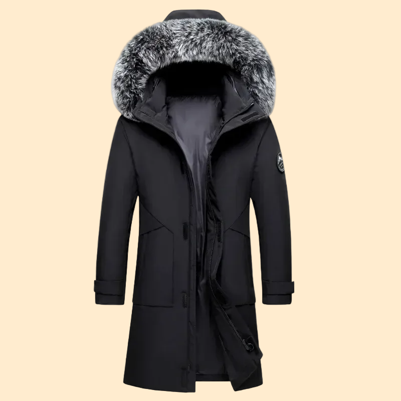Lange Unisex Parka met Bontkraag