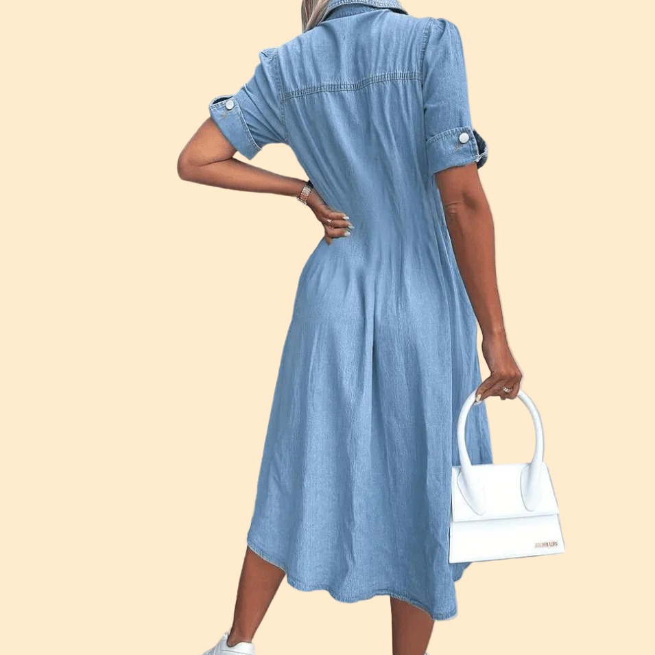 Duurzame Denim Jurk met Tijdloze Pasvorm