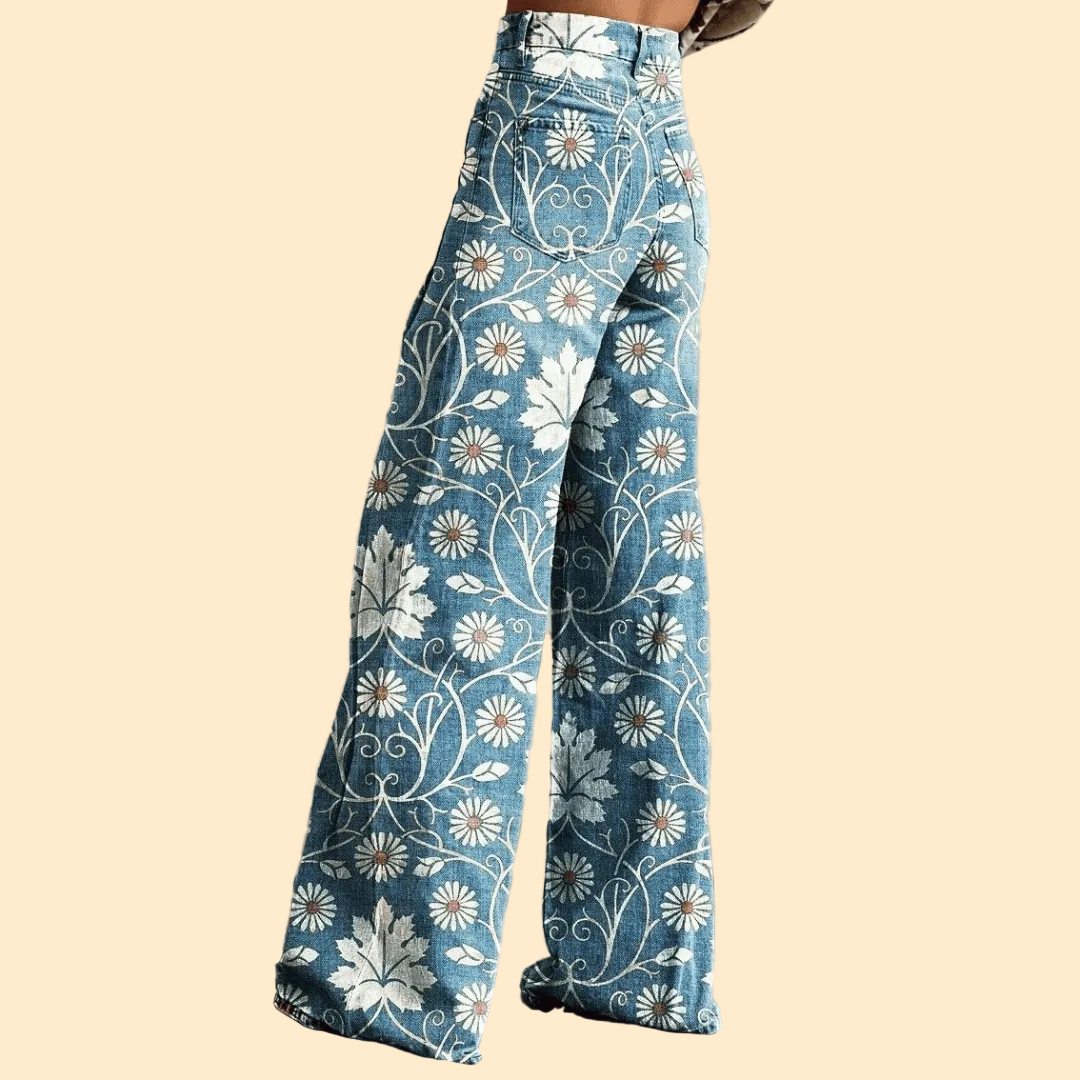 Boho Vintage Flared Jeans