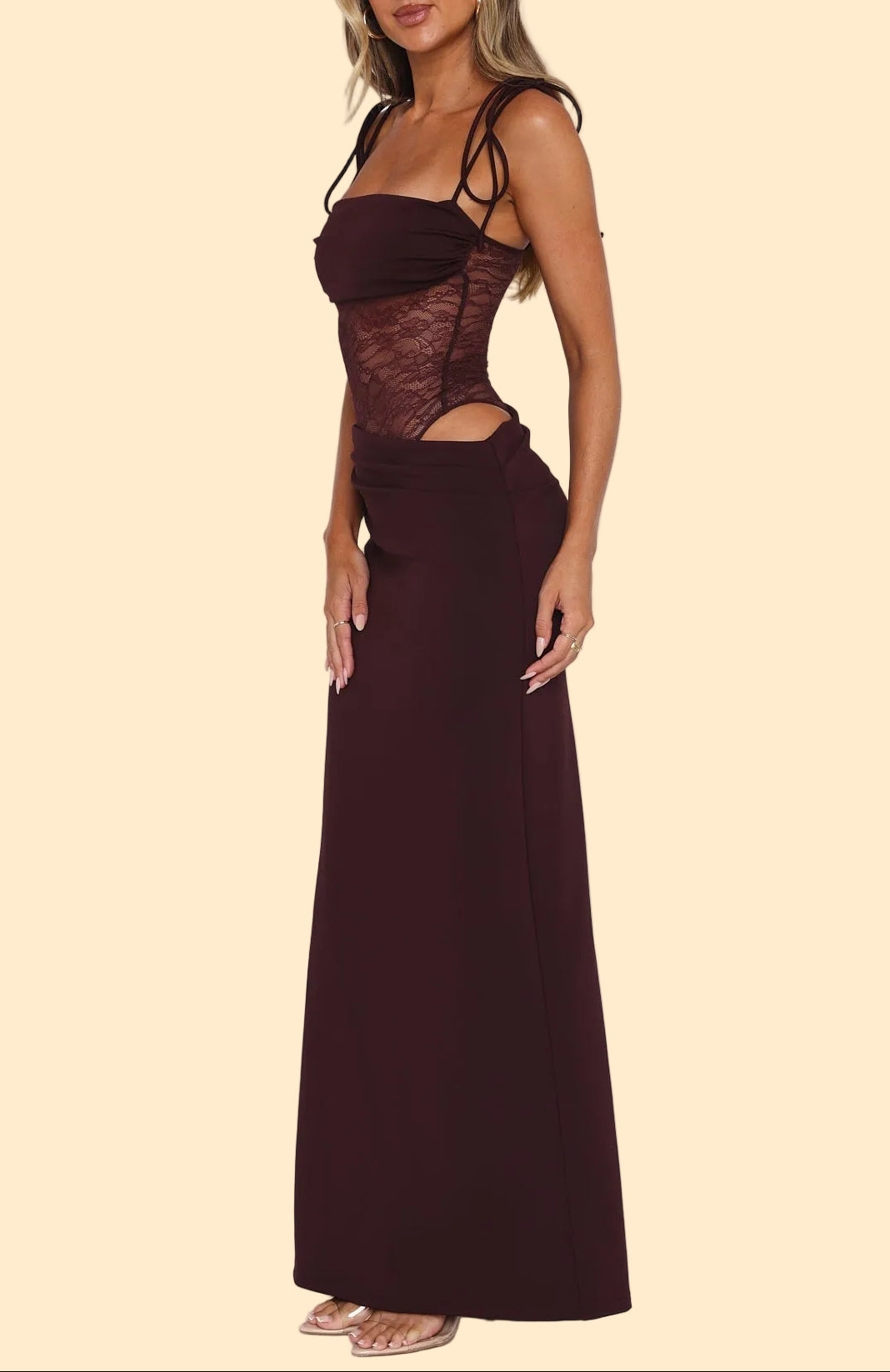 Elegante Maxi Jurk met Kant