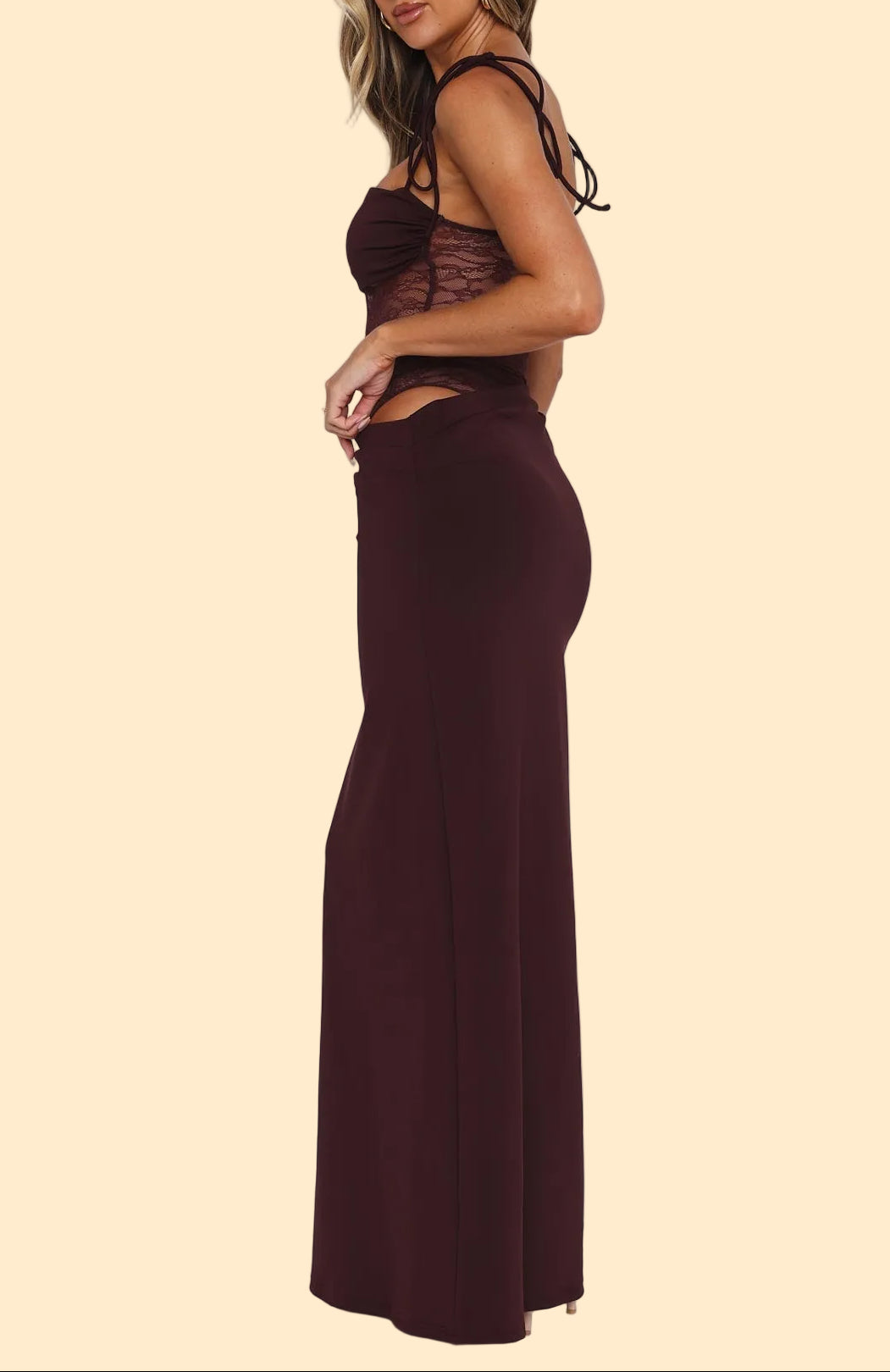 Elegante Maxi Jurk met Kant