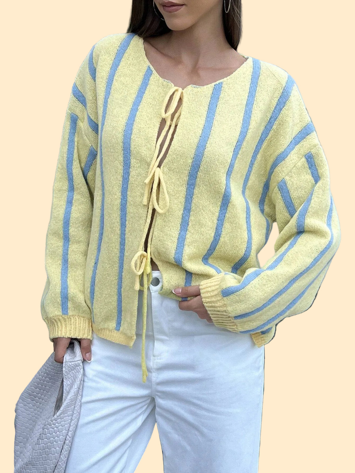 Knitted Bow-Tie Top